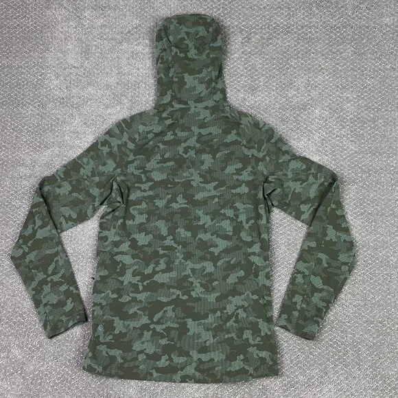 Lululemon Surge Warm Full Zip Jacquard Jacket Hoodie Men's Medium Camo Green Gym - Picture 4 of 10